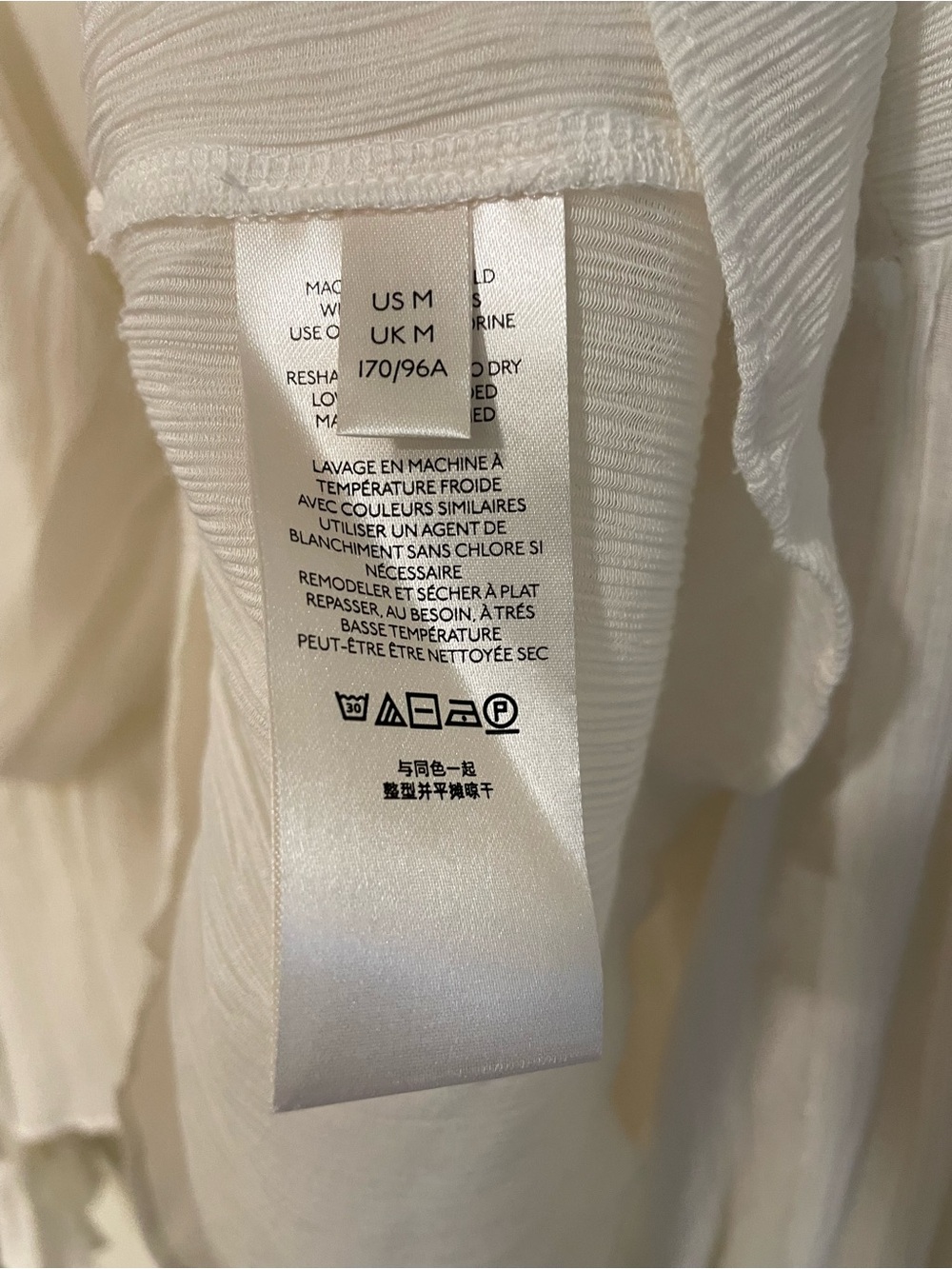Free People Daia Ruched Deep V Peplum Blouse White Size M Like New - Picture 10 of 11